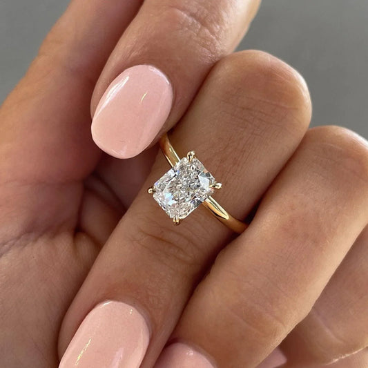 Radiant cut lab created diamond ring 1.60TCW, wave band engagement ring, IGI certified wedding band, anniversary promise jewelry