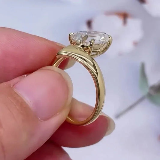 2.50ct Pear Cut Lab Grown Diamond Engagement Ring IGI Certified, Solitaire Setting Ring, Bridal Wedding Ring, Anniversary Gift Fine Jewelry