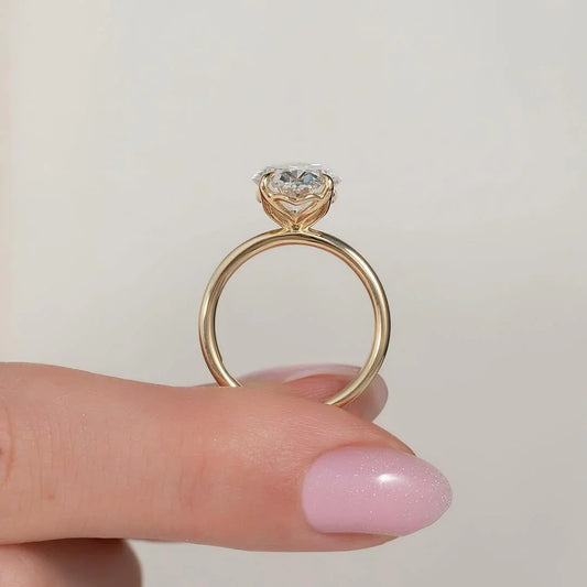 4.0ct Oval Cut Lab Grown Diamond Solitaire Ring