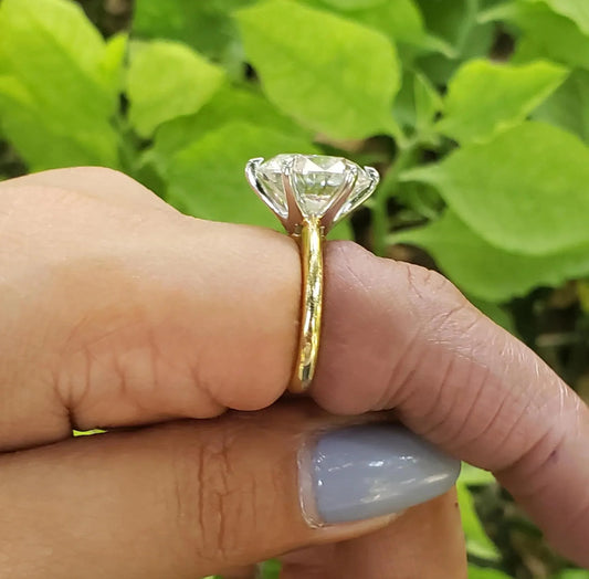IGI certified 8.00 CT round cut lab grown diamond solitaire ring engagement bridal wedding luxury ring anniversary gift for women elegant jewelry