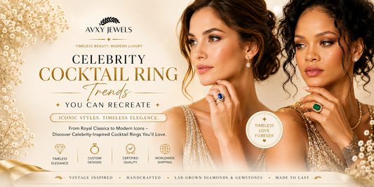 Celebrity Style Diamond Cocktail Rings, AVXY Jewels Luxury Jewelry, Bold Ring Trends, Ethical Lab Grown Diamonds, Glamorous Accessories