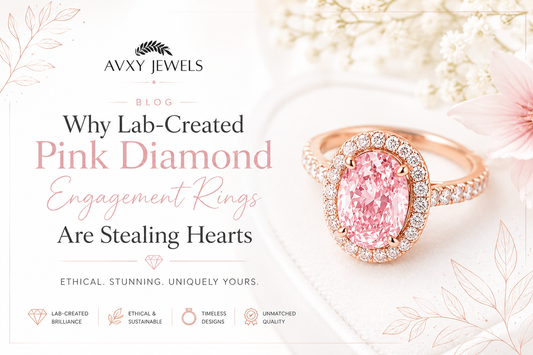 Heart-shaped lab-grown pink diamond engagement ring with brilliant sparkle and elegant bridal styling.