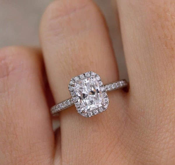 Halo Lab Grown Diamond Ring