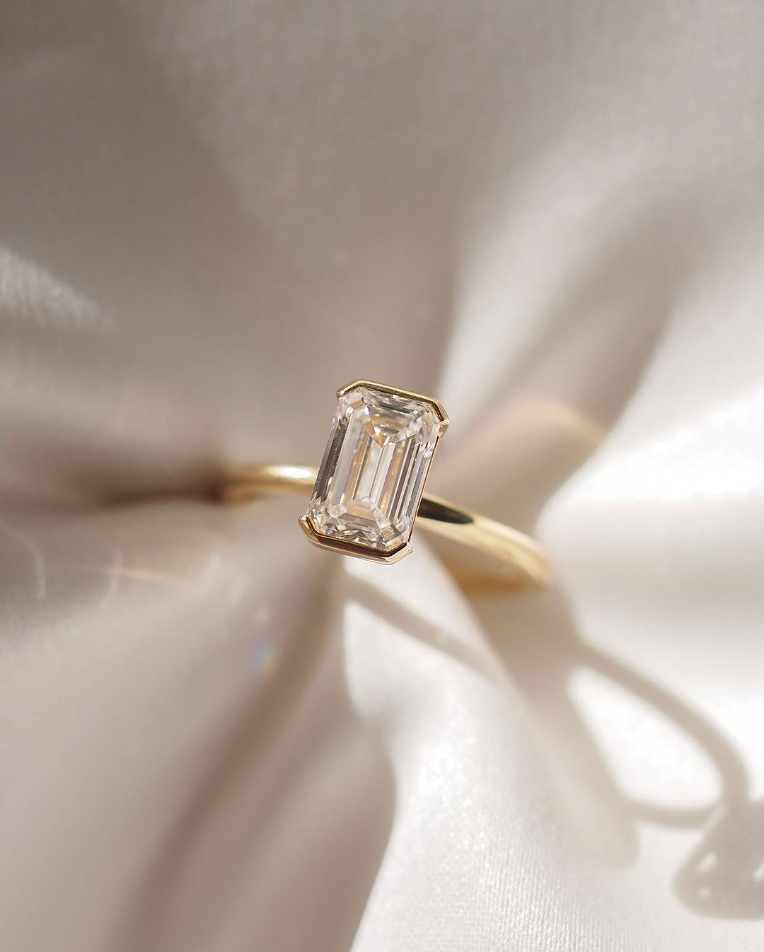 Half Bezel Lab Grown Diamond Ring