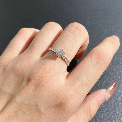 0.70 TCW Round Lab Grown Diamond Engagement Ring | Basket Setting Ring | IGI Certified 