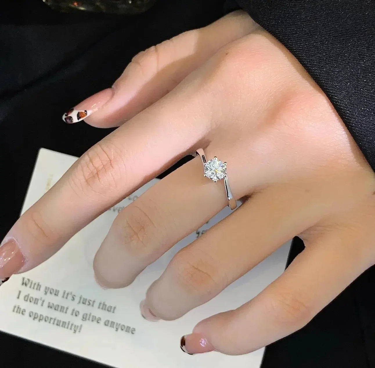 Round lab grown diamond engagement ring 0.70 TCW, bypass shank solitaire ring, IGI certified bridal wedding jewelry for women