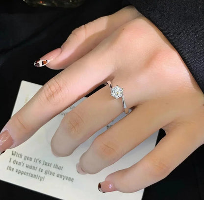 Round lab grown diamond engagement ring 0.70 TCW, bypass shank solitaire ring, IGI certified bridal wedding jewelry for women
