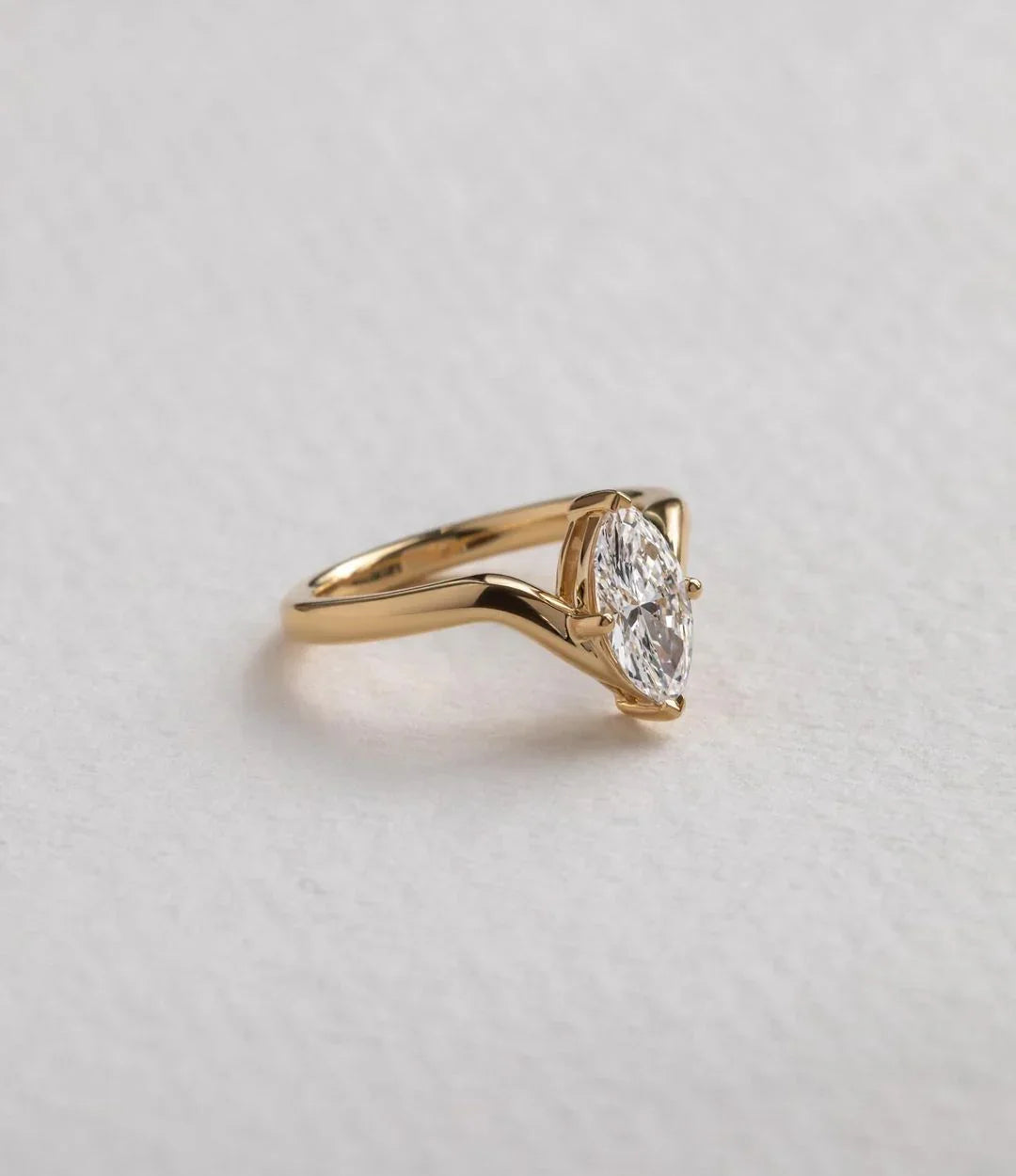 Classic 0.90ct marquise solitaire diamond ring, sparkling engagement ring, minimalist wedding promise jewelry for women and brides