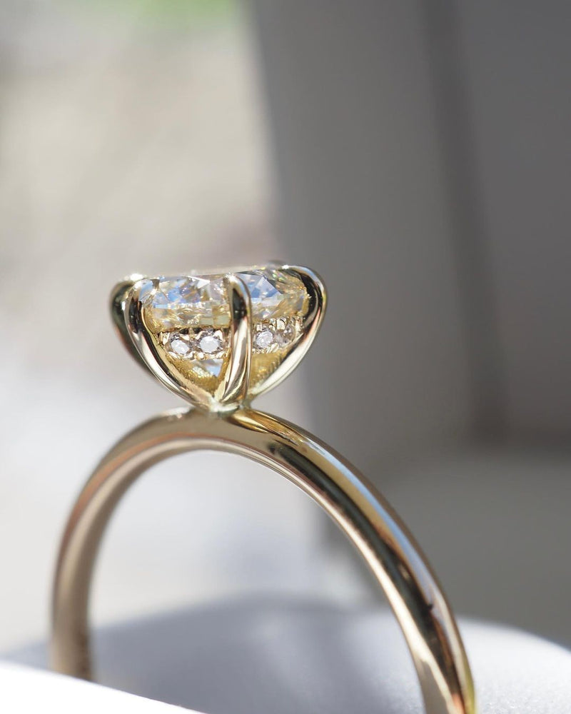 1.5ct Round Brilliant Cut Hidden Halo Lab Grown Diamond Ring Luxurious Engagement Ring and Wedding ring, Anniversary Gift