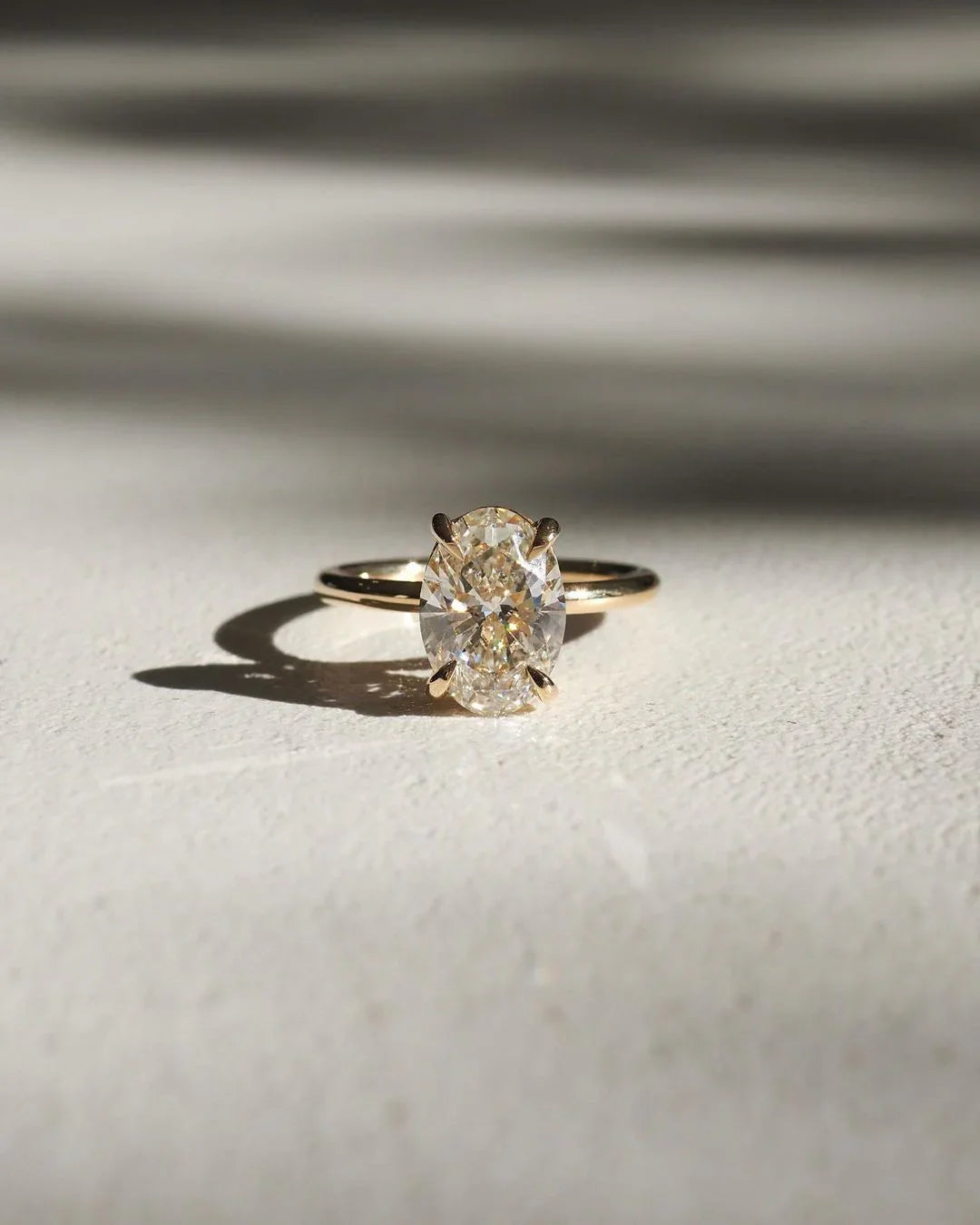 Oval cut solitaire engagement ring, 10ct diamond wedding ring, minimalist bridal jewelry, anniversary promise gift for her women