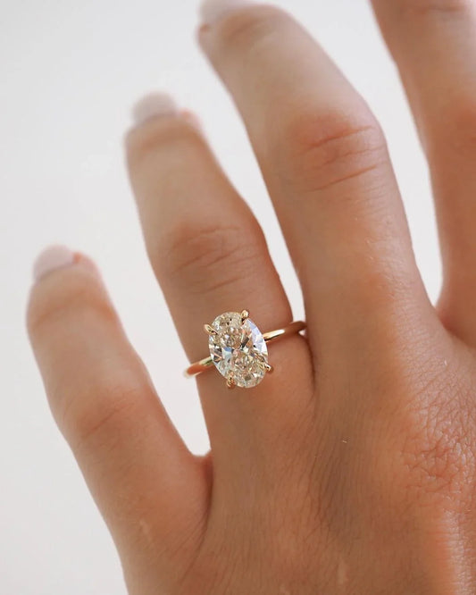 10ct oval cut solitaire diamond ring, minimalist engagement ring, classic wedding jewelry, promise gift for women, luxury bridal ring