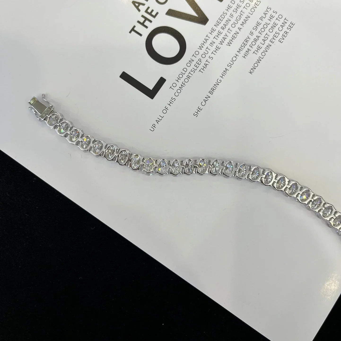 15.00tcw Oval Lab Diamond Tennis Bracelet | White Gold | DEF VVS–VS | IGI Certified 