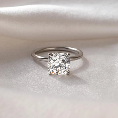 1.0ct Cushion Cut Solitaire Chelsea Setting Lab Grown Diamond Ring Classic Minimalist Engagement Ring and wedding gift or promise Gift her/women 
