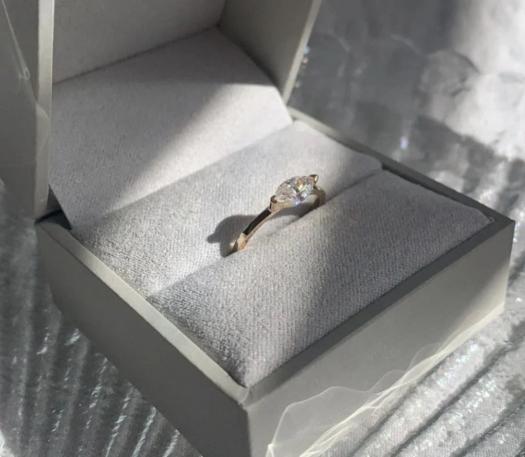 1ct marquise solitaire lab grown diamond ring, classic engagement ring, promise ring, anniversary gift, bridal jewelry for women