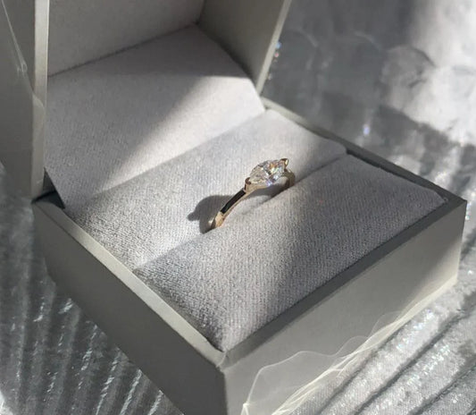1ct marquise solitaire lab grown diamond ring, classic engagement ring, promise ring, anniversary gift, bridal jewelry for women