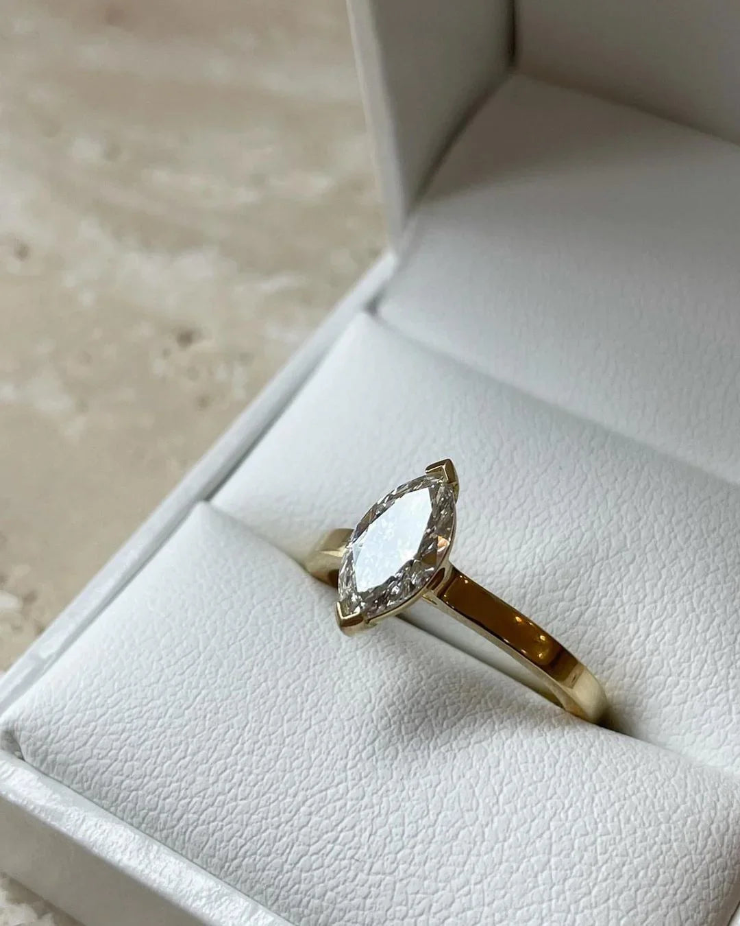 1ct marquise solitaire lab grown diamond ring, luxury engagement ring, wedding band, anniversary gift, elegant bridal jewelry for women
