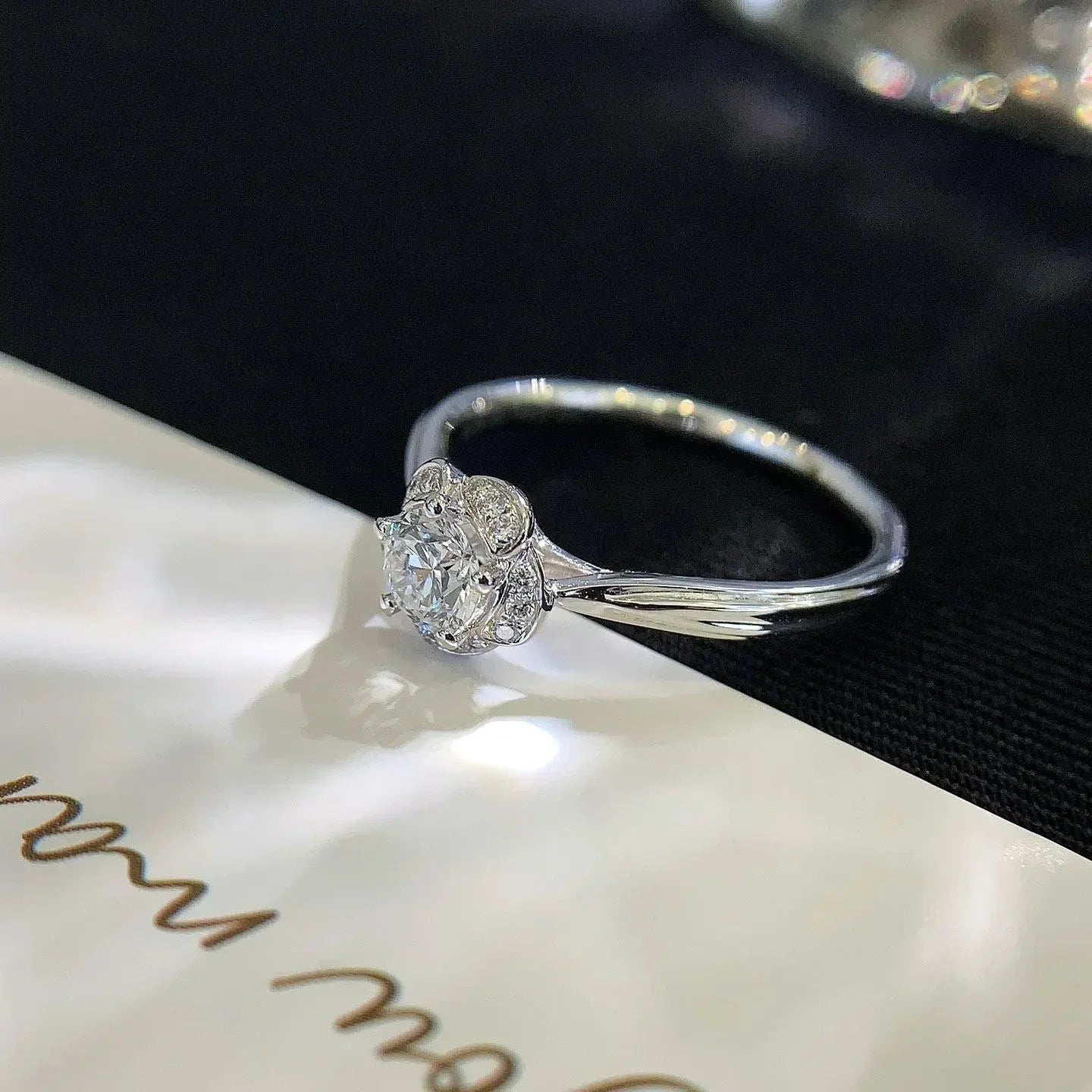 Luxury 1.10 TCW round brilliant lab grown diamond ring, halo cathedral design, IGI certified engagement ring, fine wedding jewelry