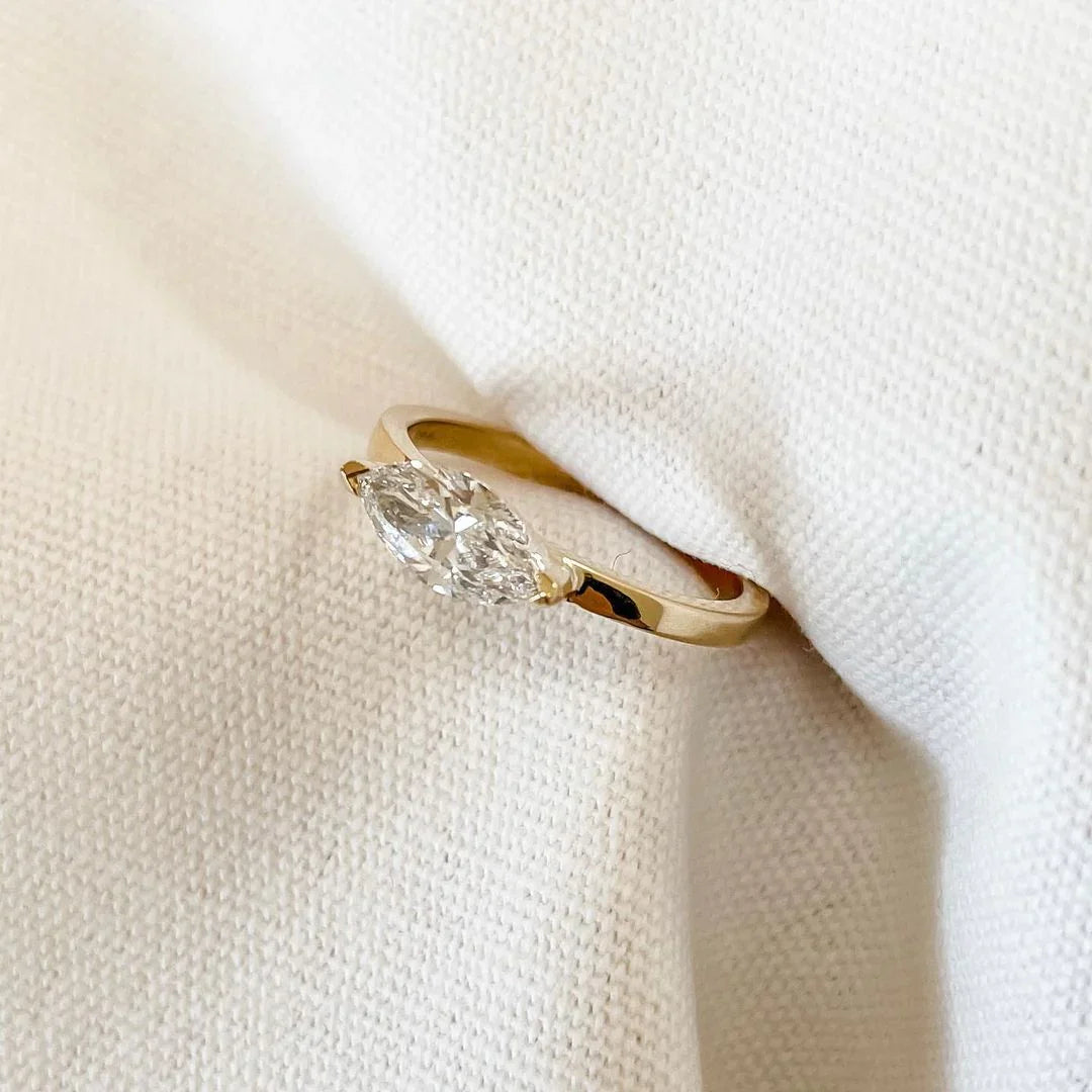 1.10ct marquise cut lab grown diamond solitaire ring, wedding ring, engagement jewelry, anniversary present, luxury bridal accessory