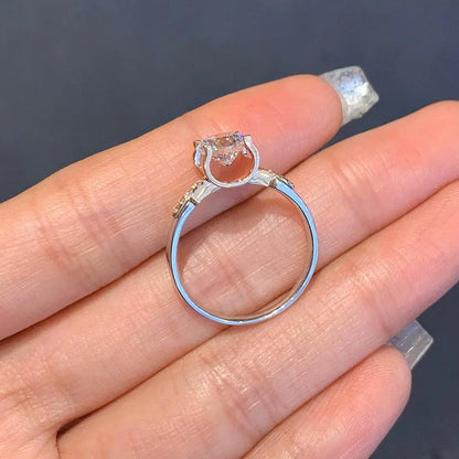 Two tone round lab grown diamond engagement ring, 1.10TCW IGI certified ring, sustainable bridal jewelry, elegant wedding band style