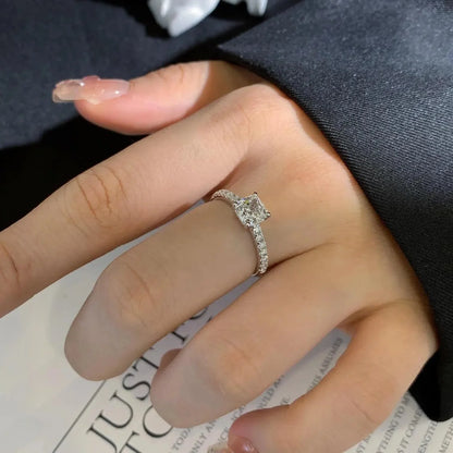 1.20ct Cushion Lab Grown Diamond Engagement Ring | Basket Solitaire Pavé Setting | IGI Certified 