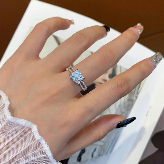 1.20ct round lab grown diamond engagement ring featuring a split band setting, IGI certified bridal jewelry, ethical solitaire diamond ring