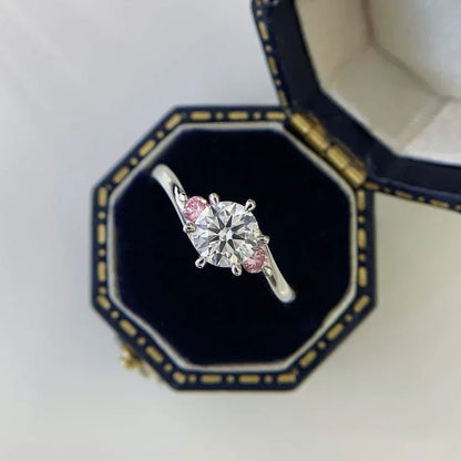1.40 TCW round lab grown diamond engagement ring, bypass ring design, IGI certified, luxury bridal jewelry, sustainable diamond ring