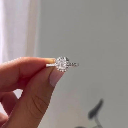 1.50ct Cushion Lab Grown Diamond Engagement Ring | Halo Cathedral Setting | IGI Certified 
