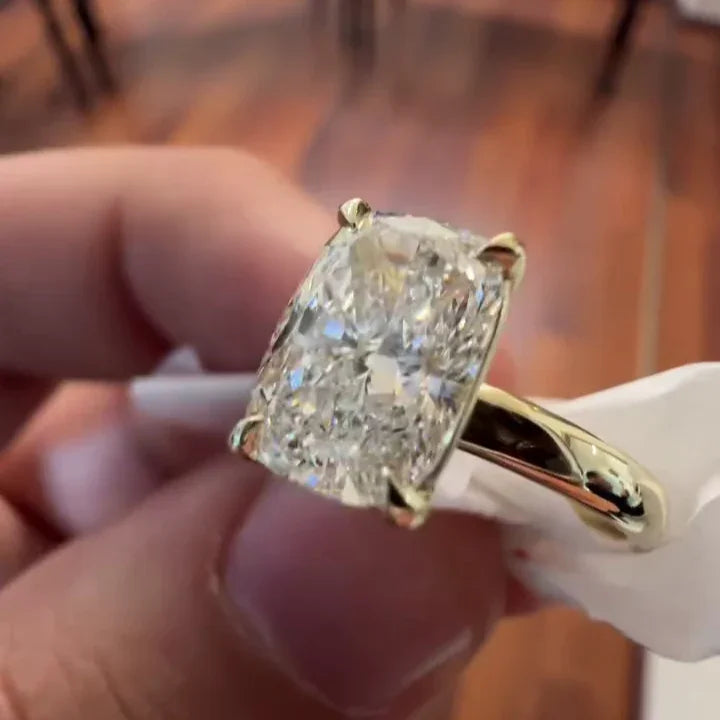 1.50ct lab created cushion diamond engagement ring, solitaire setting, IGI certified fine jewelry, modern minimalist bridal ring design