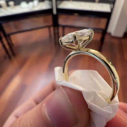 1.50ct Cushion Lab Grown Diamond Engagement Ring | Solitaire Setting | IGI Certified 