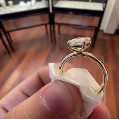1.50ct Cushion Lab Grown Diamond Engagement Ring | Solitaire Setting | IGI Certified 