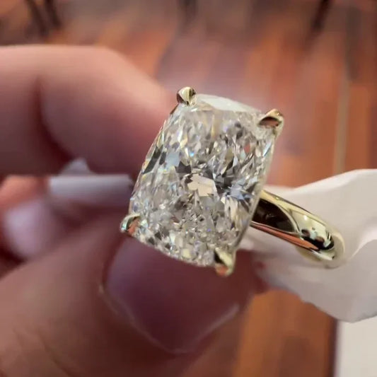 1.50ct cushion lab grown diamond engagement ring, solitaire setting, IGI certified diamond ring, bridal jewelry, ethical engagement ring for women