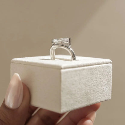 Marquise diamond engagement ring 1.50ct lab grown, east west solitaire setting, IGI certified bridal ring, eco friendly modern diamond jewelry