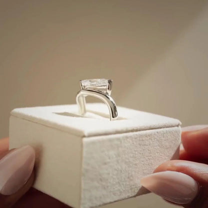 1.50ct Marquise Lab Grown Diamond Engagement Ring | East-West Solitaire Setting | IGI Certified 