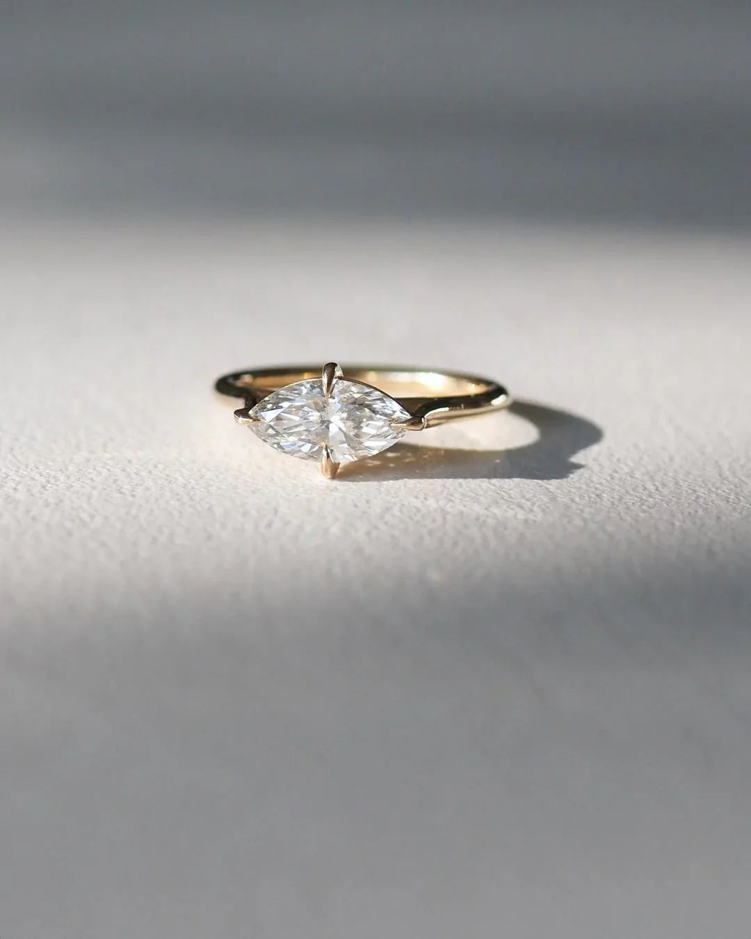 IGI certified 1.50ct marquise lab grown diamond ring, solitaire engagement ring, luxury wedding ring, ethical bridal jewelry anniversary gift