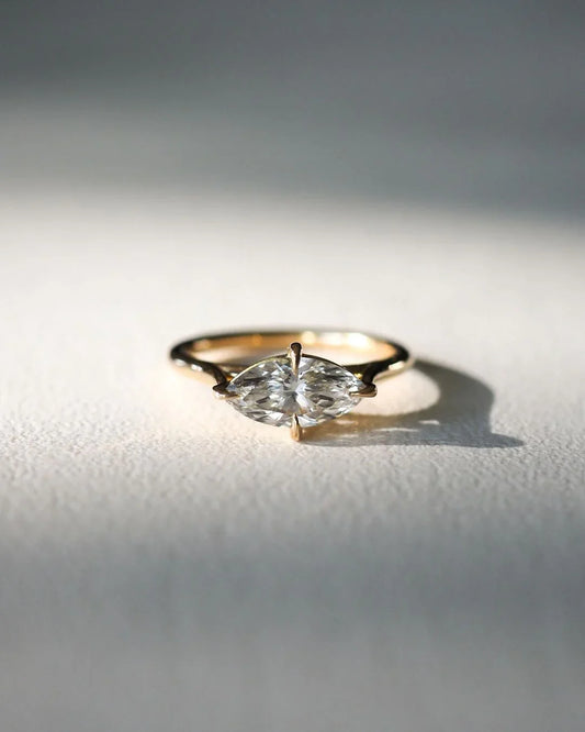 1.50ct marquise lab grown diamond solitaire ring, luxurious engagement ring, IGI certified wedding ring, anniversary gift jewelry for her