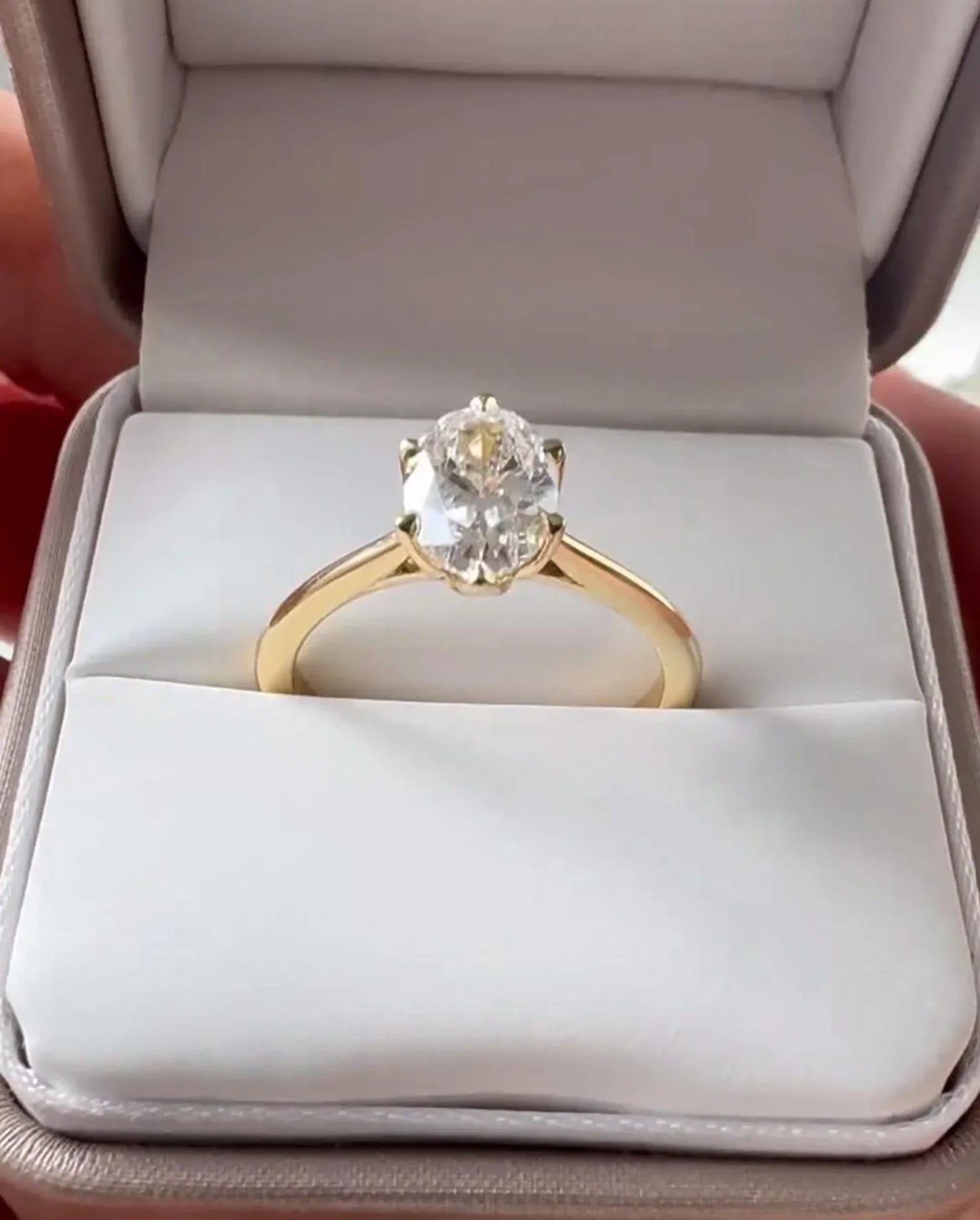 1.50ct Oval Cut Solitaire Floral Setting Lab Grown Diamond Ring Luxurious Engagement Ring and Wedding ring, Anniversary Gift 