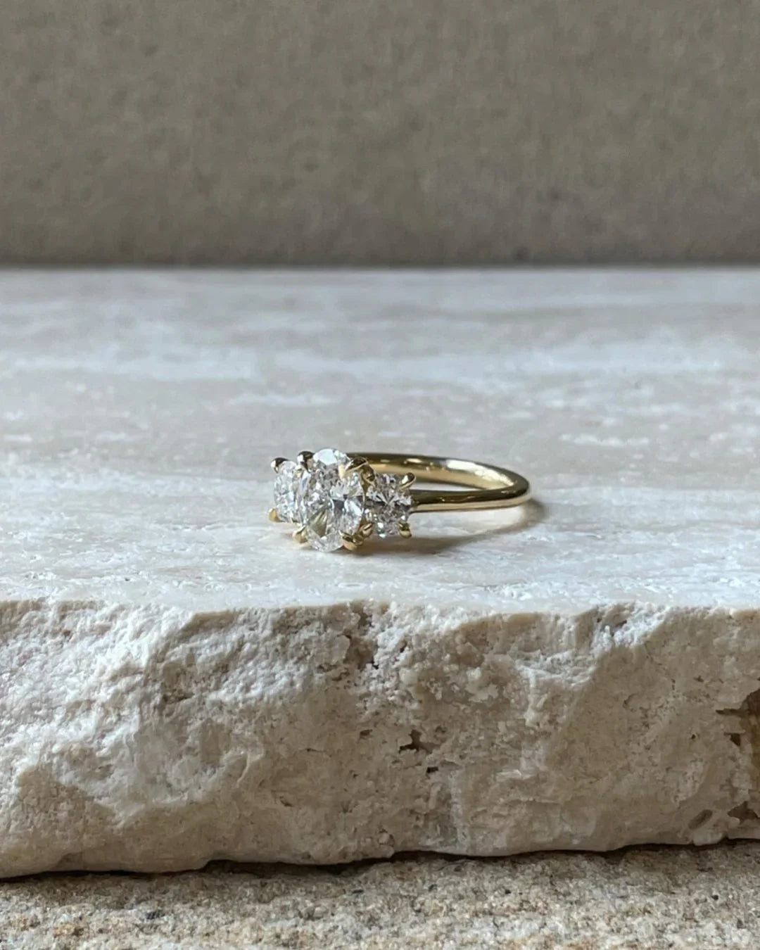 1.50ct Oval Trio Lab Grown Diamond Ring wedding Set Three Stone, Classic Engagement ring, Anniversary Gift and promise ring for Her 