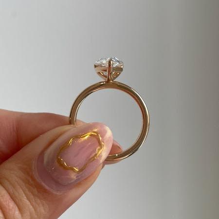 1.50ct pear cut lab created diamond ring, classic solitaire engagement ring, IGI certified bridal jewelry, anniversary gift for women