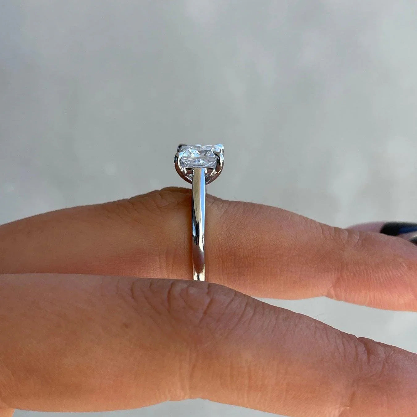 1.50ct Princess Lab Grown Diamond Engagement Ring | Solitaire Setting | IGI Certified 