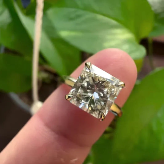 1.50ct radiant cut lab grown diamond ring, solitaire engagement ring, IGI certified bridal jewelry, wedding gift for women