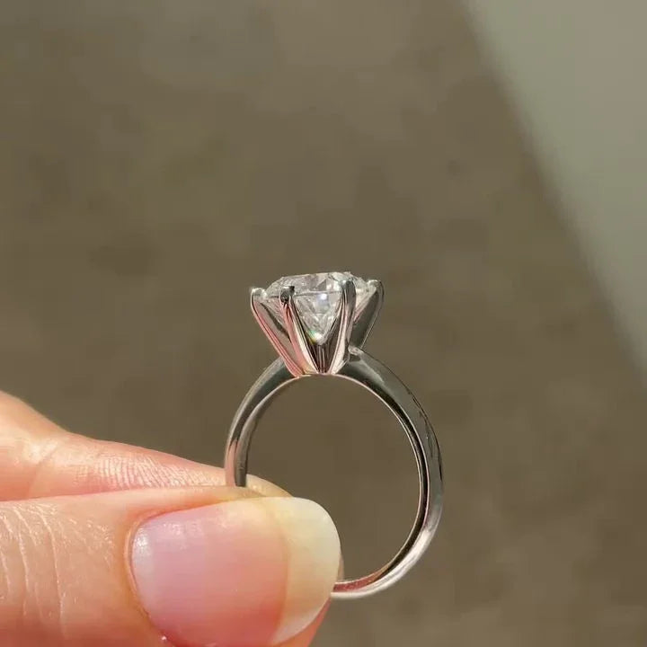 Round solitaire diamond ring, lab grown engagement ring, 1.50ct IGI certified bridal ring, elegant promise jewelry for women