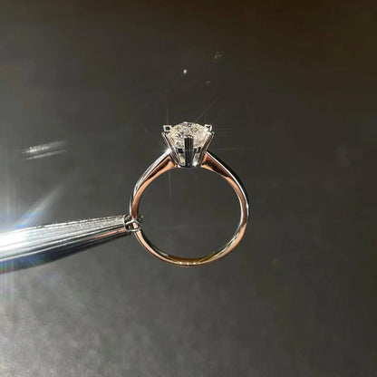 1.50ct Round Lab Grown Diamond Engagement Ring | Six Heart Claw Setting | IGI Certified 