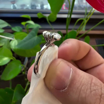 1.50TCW Oval Lab Grown Diamond Engagement Ring | Six-Prong Solitaire Setting | IGI Certified 