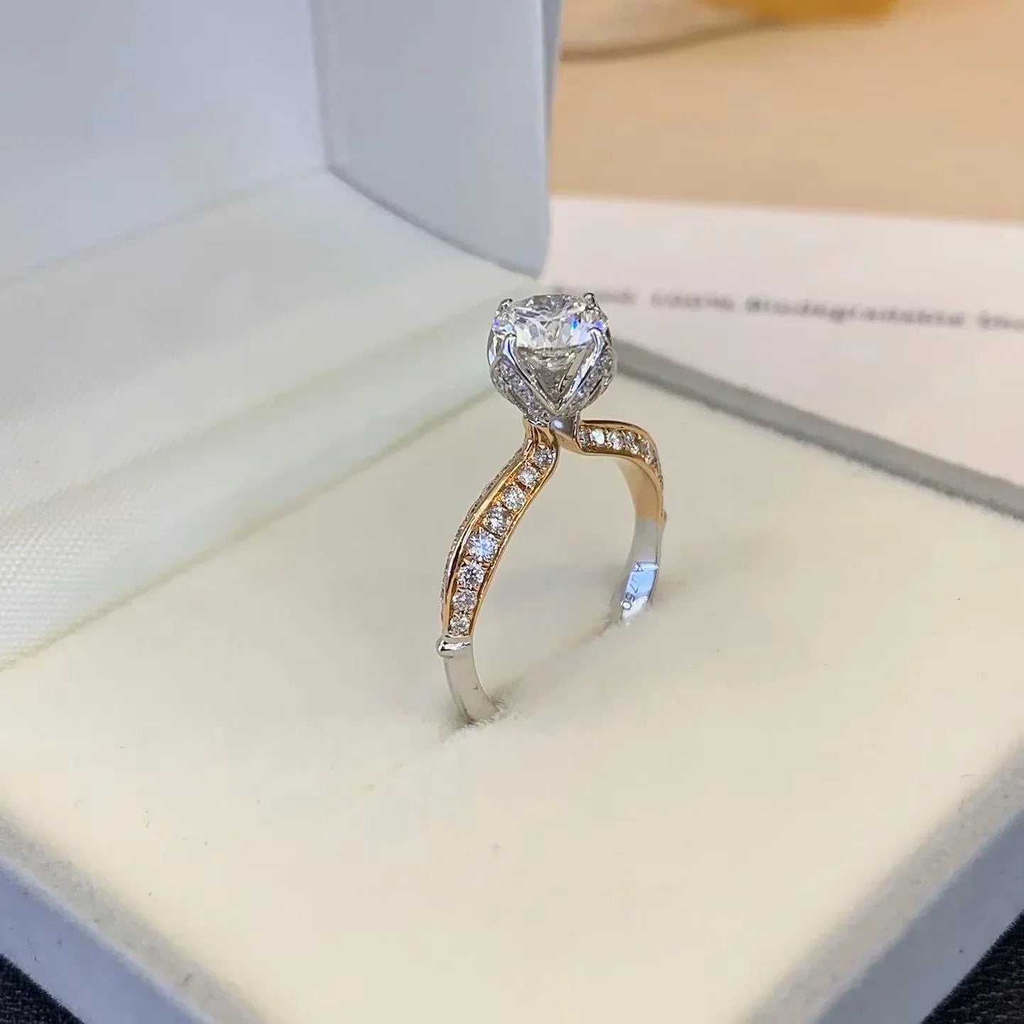 1.50TCW Round Lab Grown Diamond Engagement Ring | Unique 4-Prong Setting | IGI Certified 