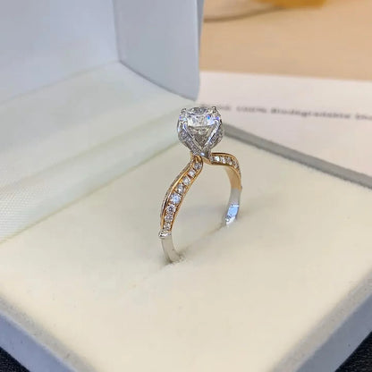 1.50TCW Round Lab Grown Diamond Engagement Ring | Unique 4-Prong Setting | IGI Certified 
