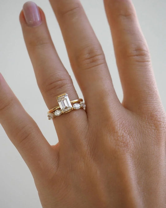 1.5ct emerald lab grown diamond ring, solitaire engagement ring, wedding ring for women, promise ring, anniversary gift, bridal jewelry, luxury ring