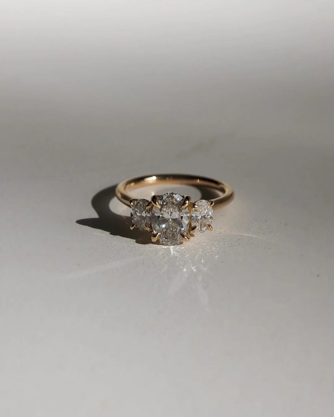 1.5ct oval cut lab grown diamond trio ring, engagement ring, wedding ring for her, anniversary gift, three stone bridal jewelry, luxury ring