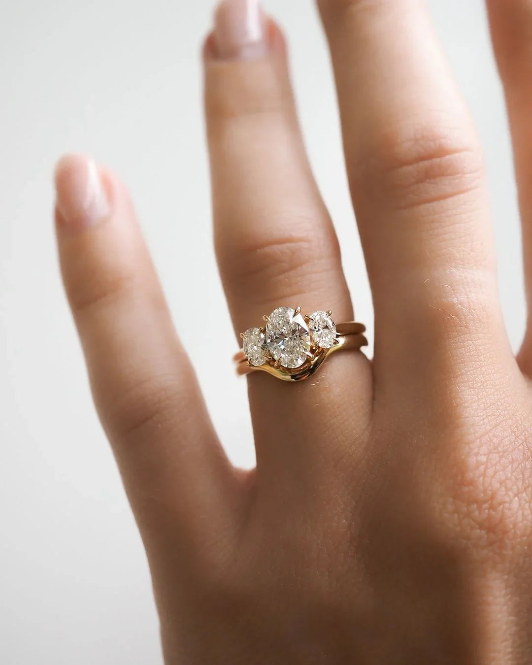Oval cut trio diamond ring for women, 1.5ct lab grown engagement ring, bridal wedding jewelry, anniversary gift, luxury promise ring