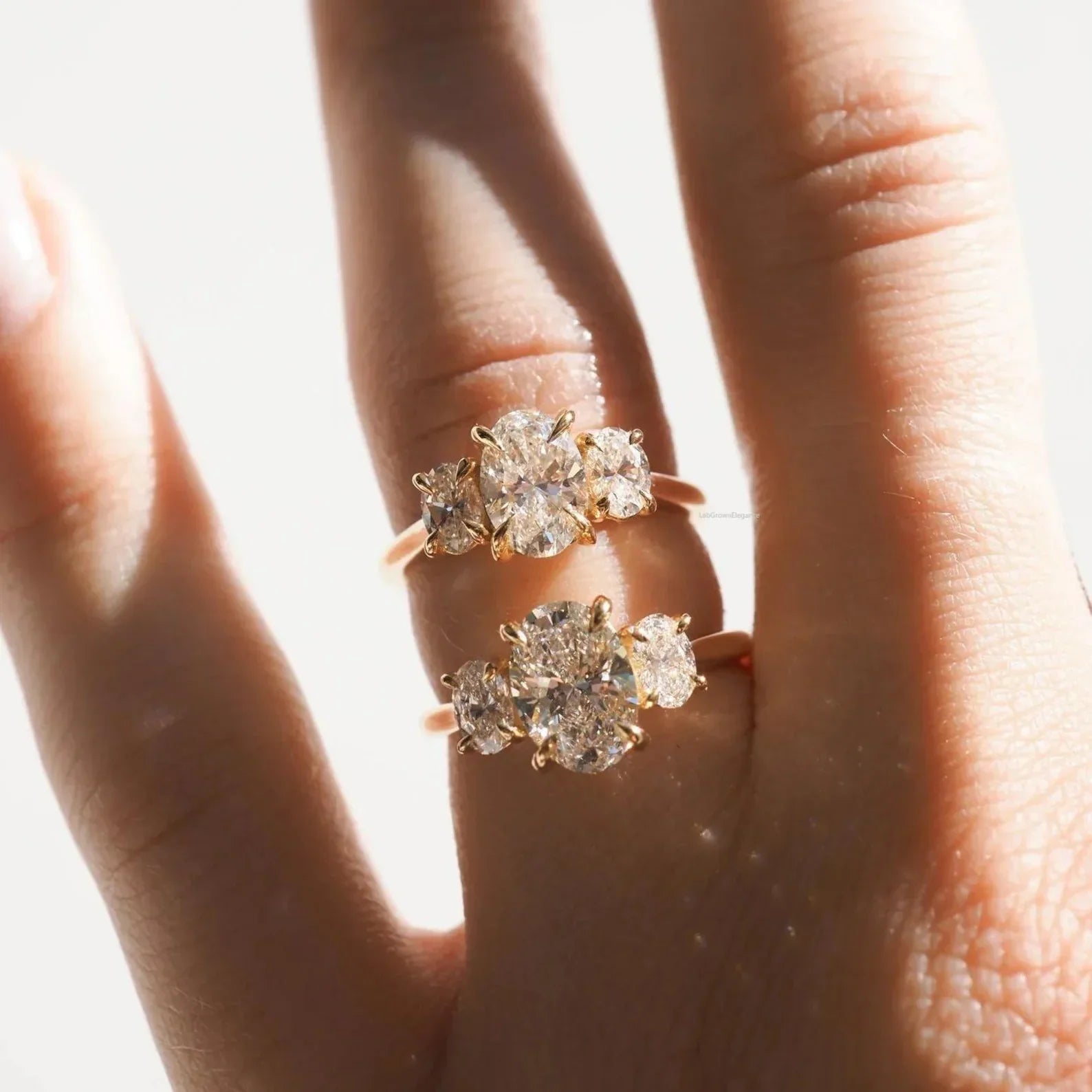 1.5ct oval three stone diamond ring, trio engagement ring, wedding gift ring for her, anniversary jewelry, luxury bridal promise ring