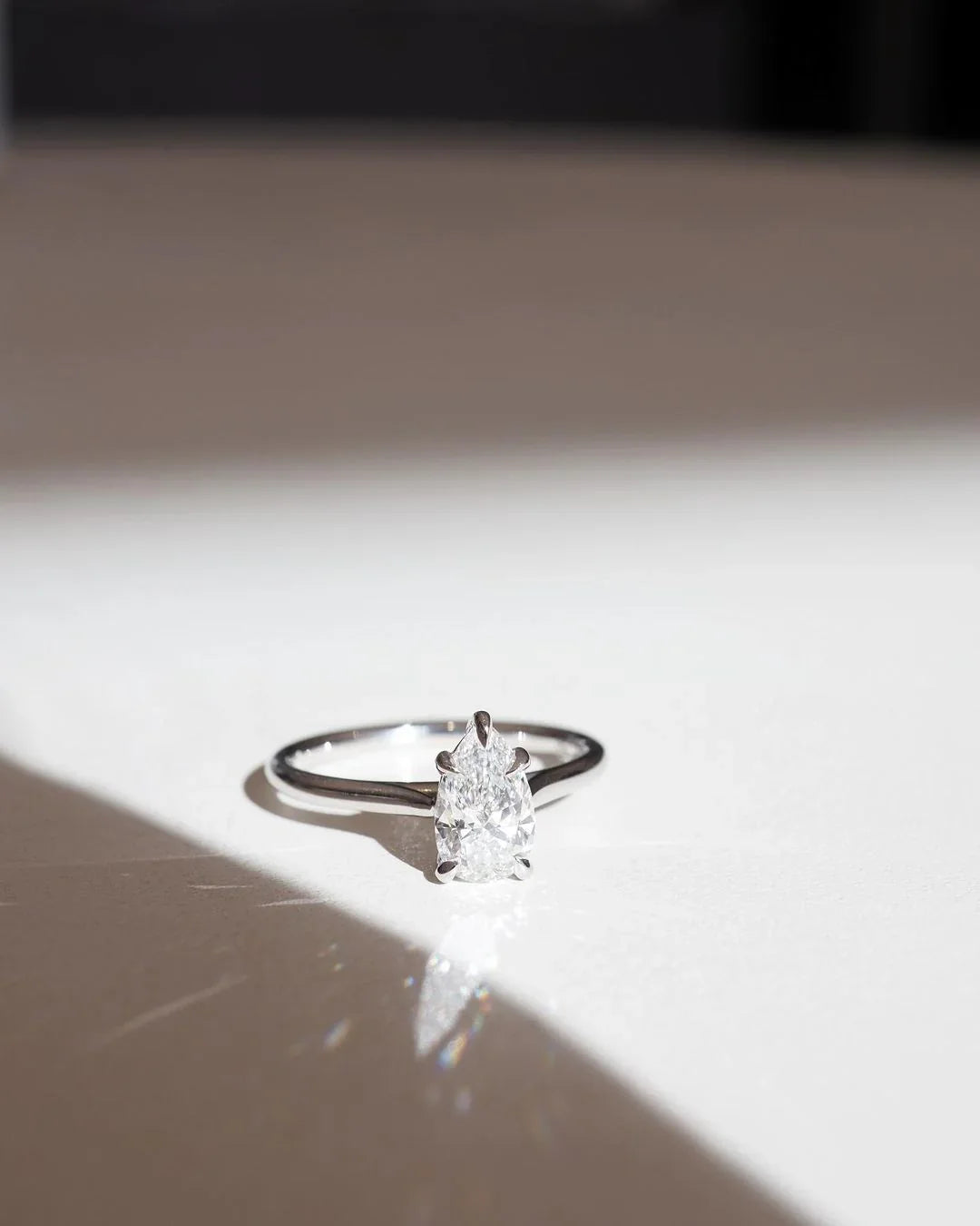 1.5ct pear cut lab grown diamond ring, engagement ring for women, wedding ring, birthday gift, bridal jewelry, anniversary promise ring